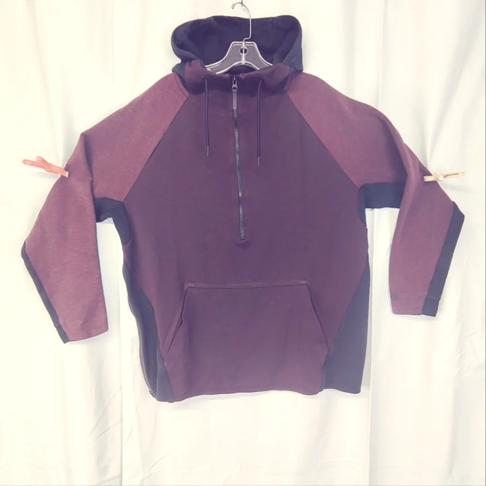 Nike Tech Fleece Half Zip Hoodie Burgundy Black Men's XL